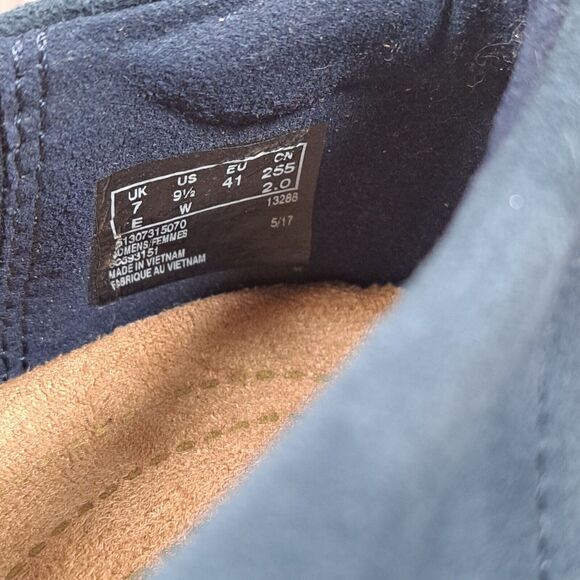 Clarks Daelyn Monarch Blue Suede Slip on Casual Loafer Shoe Women's Size 9.5 W - Picture 9 of 9